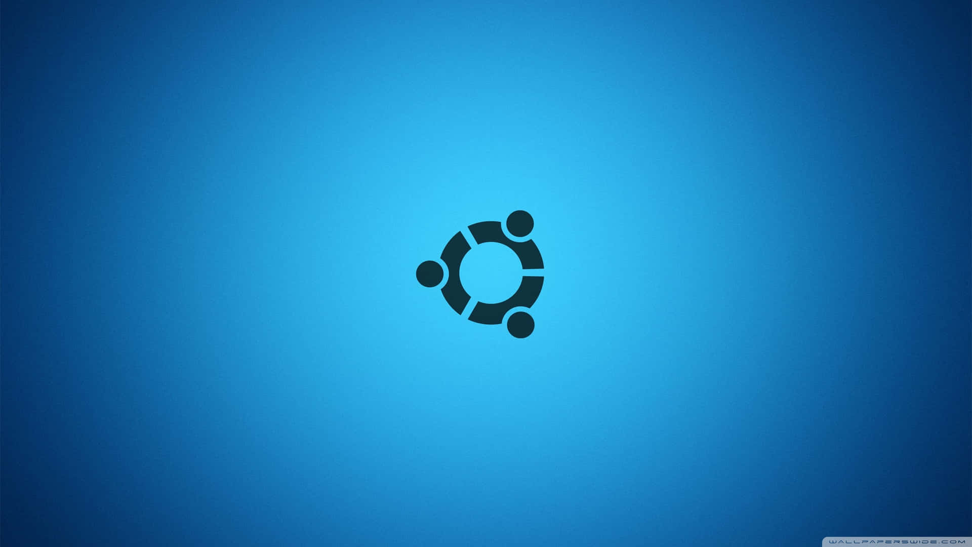 Ubuntu 標誌在漸變藍色背景上