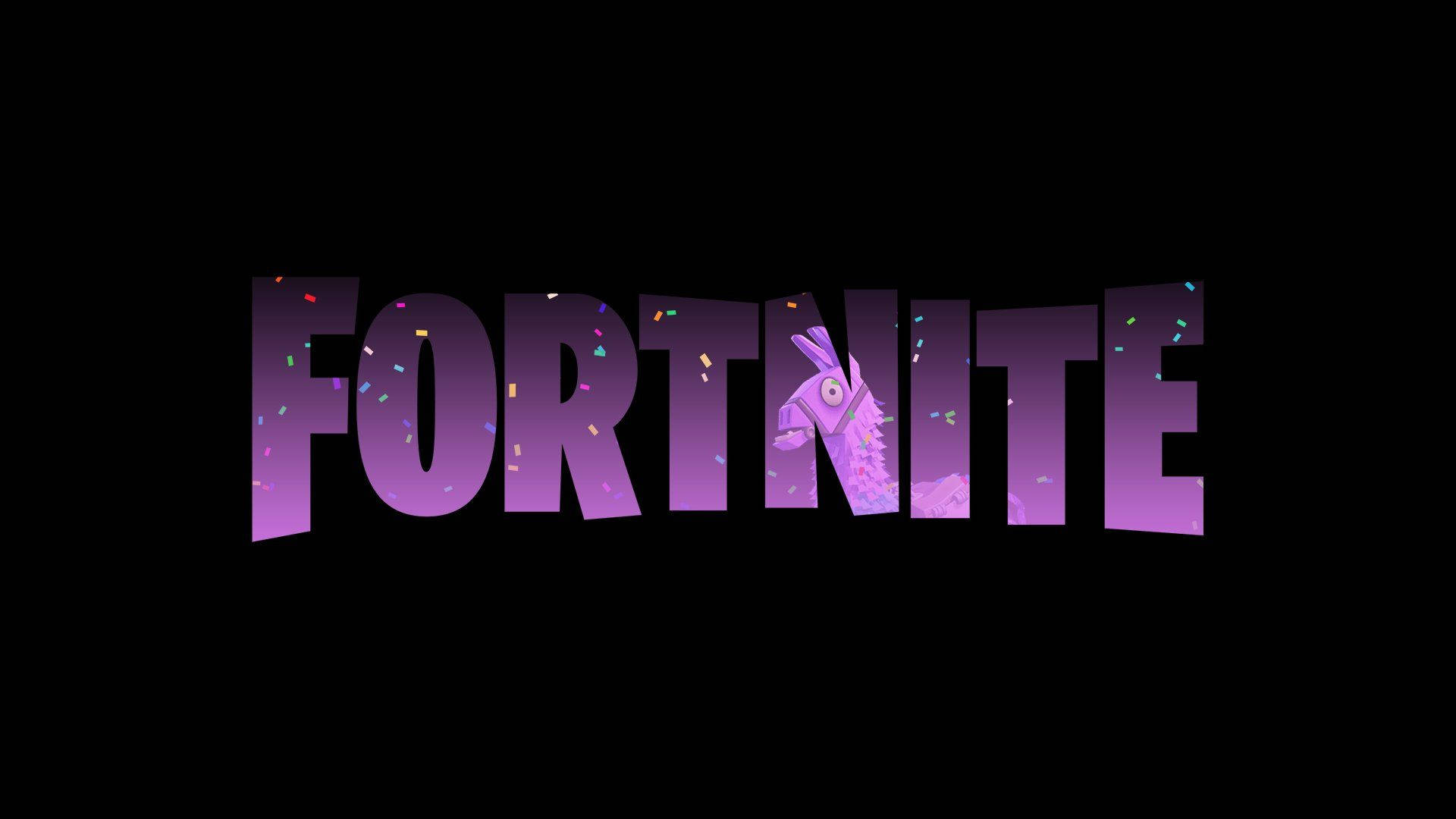 Fortnite 標誌，帶有紫色文字和從字母 N 中露出的羊駝頭。
