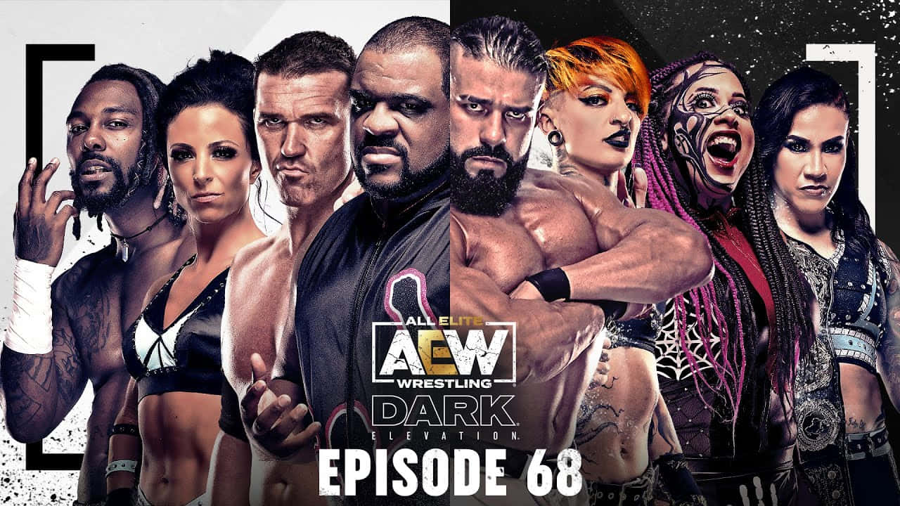 Dark Elevation 第 68 集的 AEW 摔角名單，包括大膽化妝和裝備的兇猛運動員。