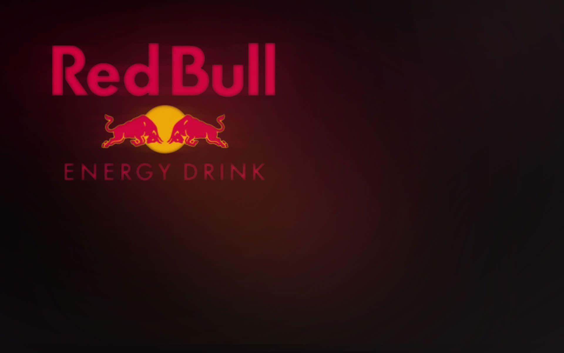 Red Bull 能量飲料標誌，兩頭衝鋒的公牛在深色背景上。