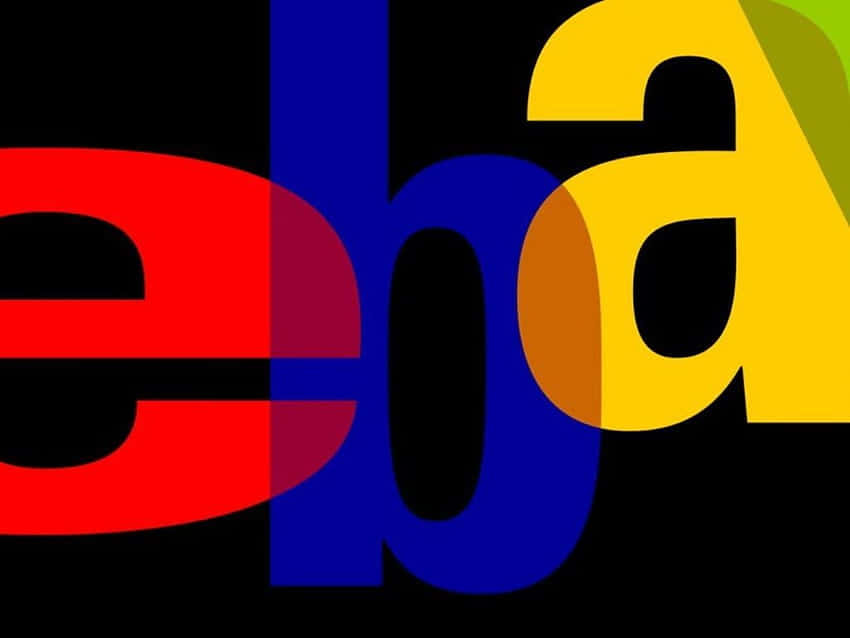 黑色背景上鮮豔重疊的字母 e b a