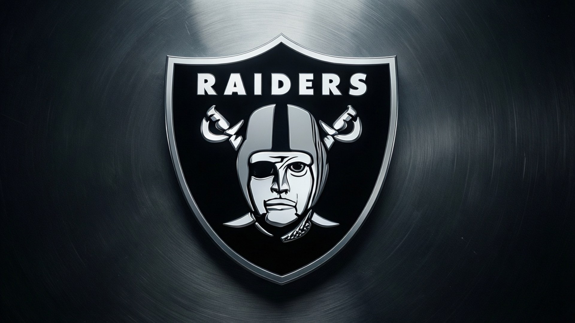 金屬質感 Raiders 標誌 壁紙