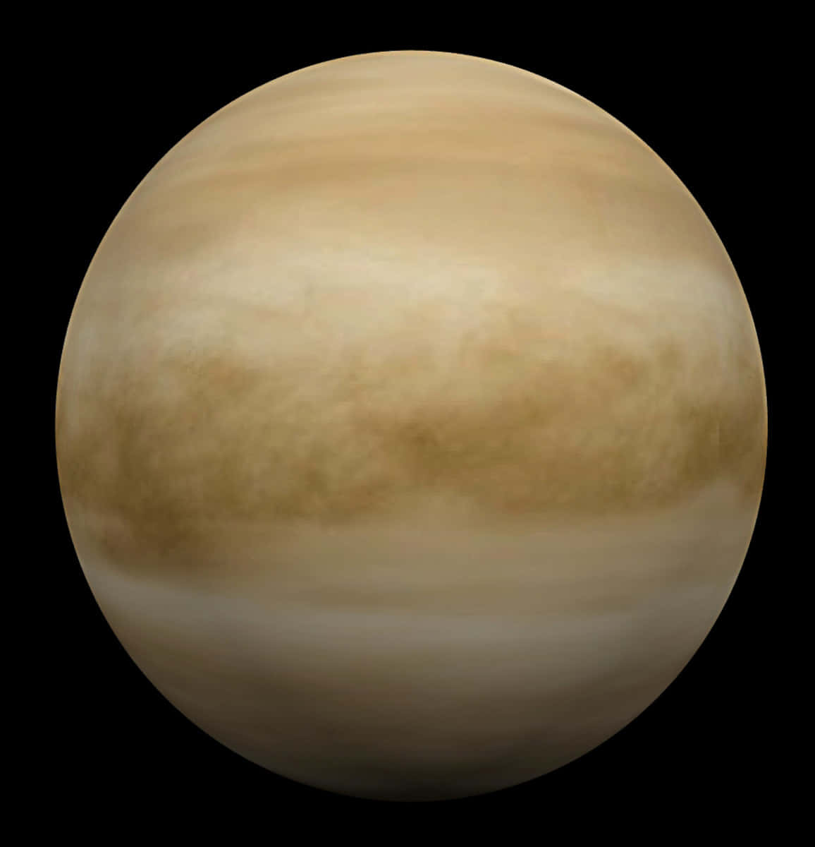 金星行星，雲層大氣，黑色太空背景