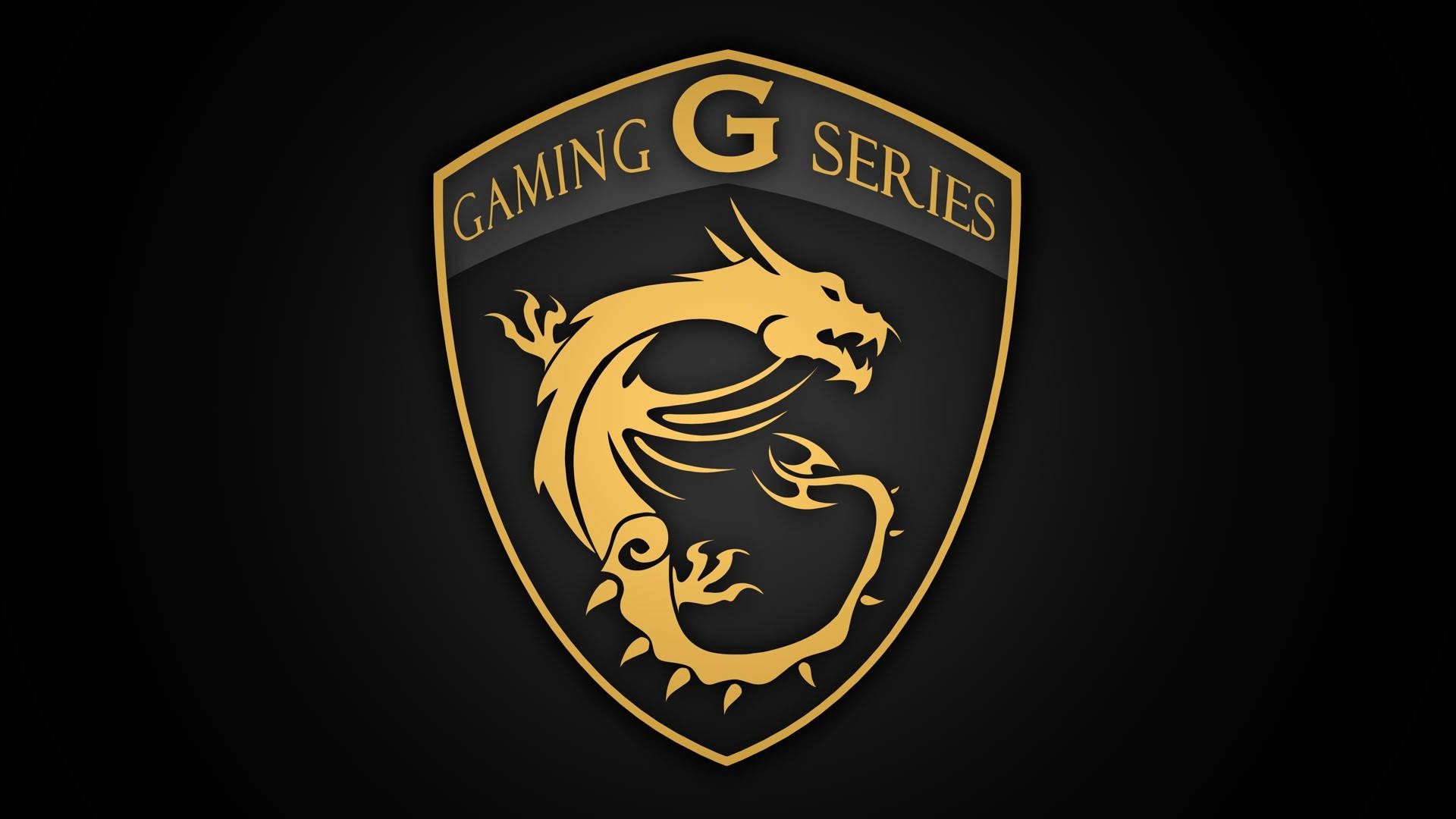 Gaming G Series 標誌，黑色盾牌上有一條金色龍。
