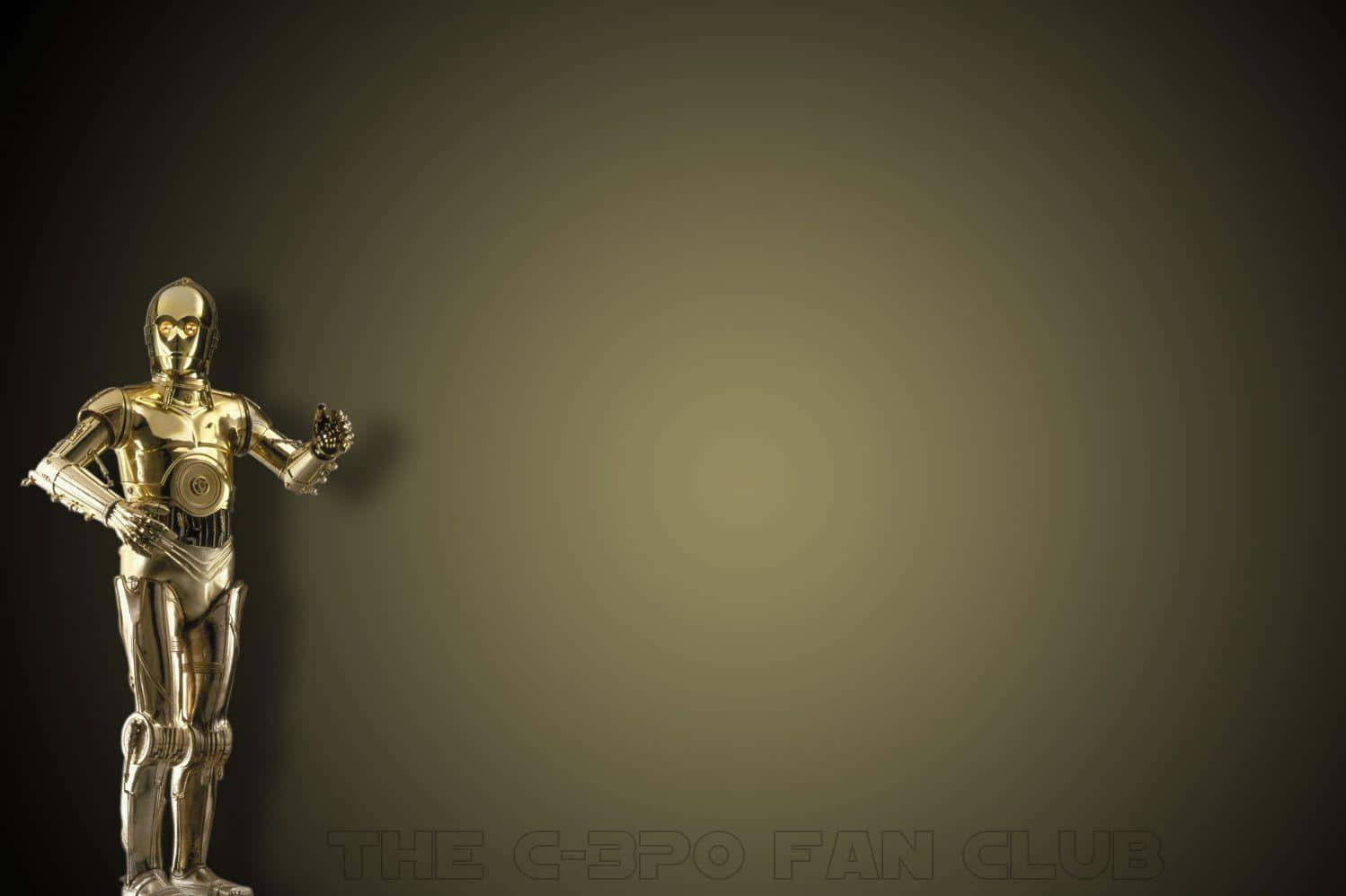 C-3po 桌布 壁紙 — 金色C-3PO機械人自信地站在漸變深色背景前，柔和光線突顯其金屬表面。