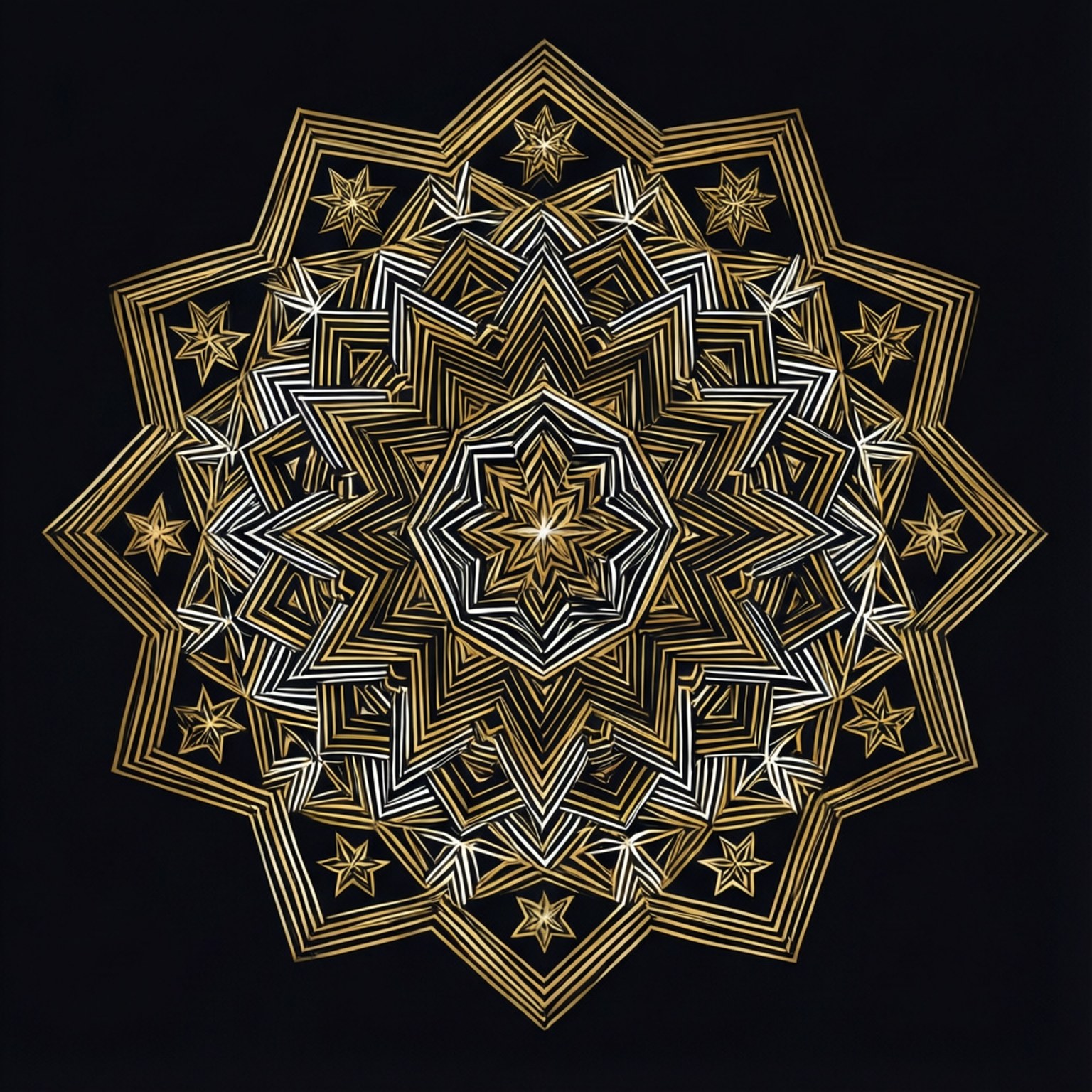金色六邊形曼陀羅 壁紙