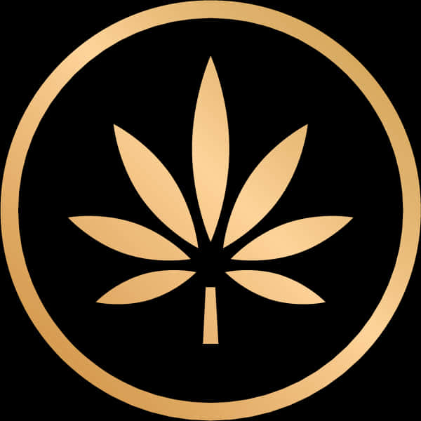 金色大麻葉圖標
