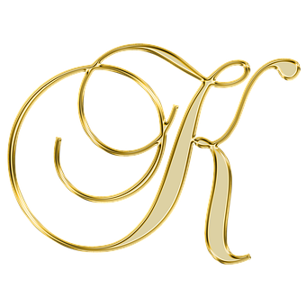 金色字母R設計 壁紙