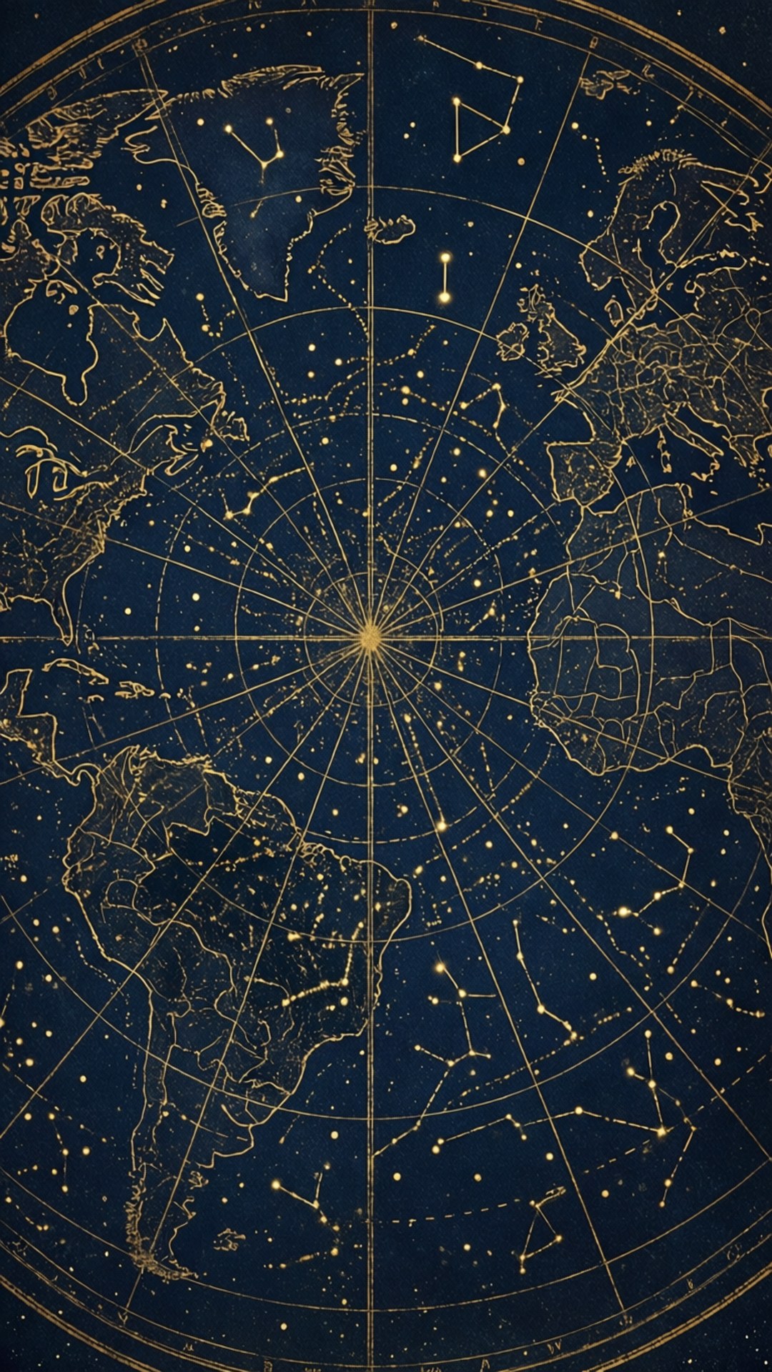金色星座地圖 壁紙