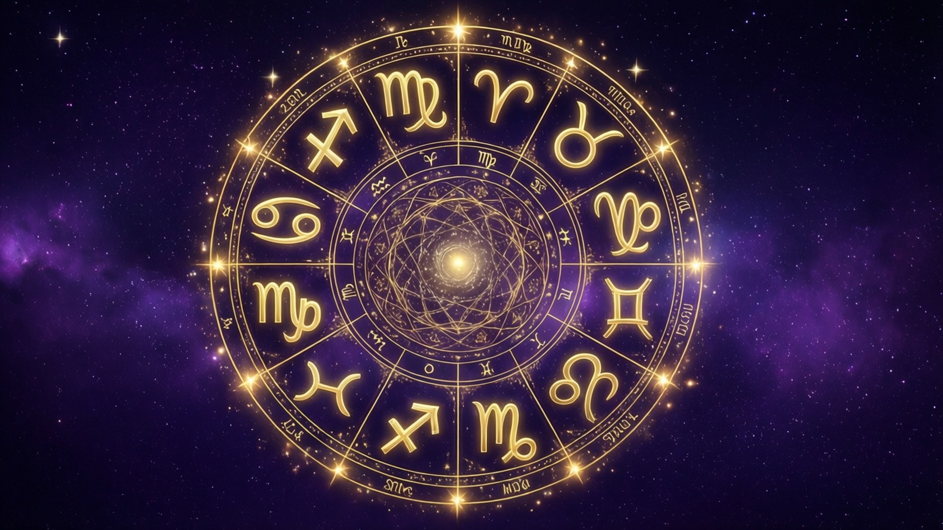 金色星座輪盤 壁紙