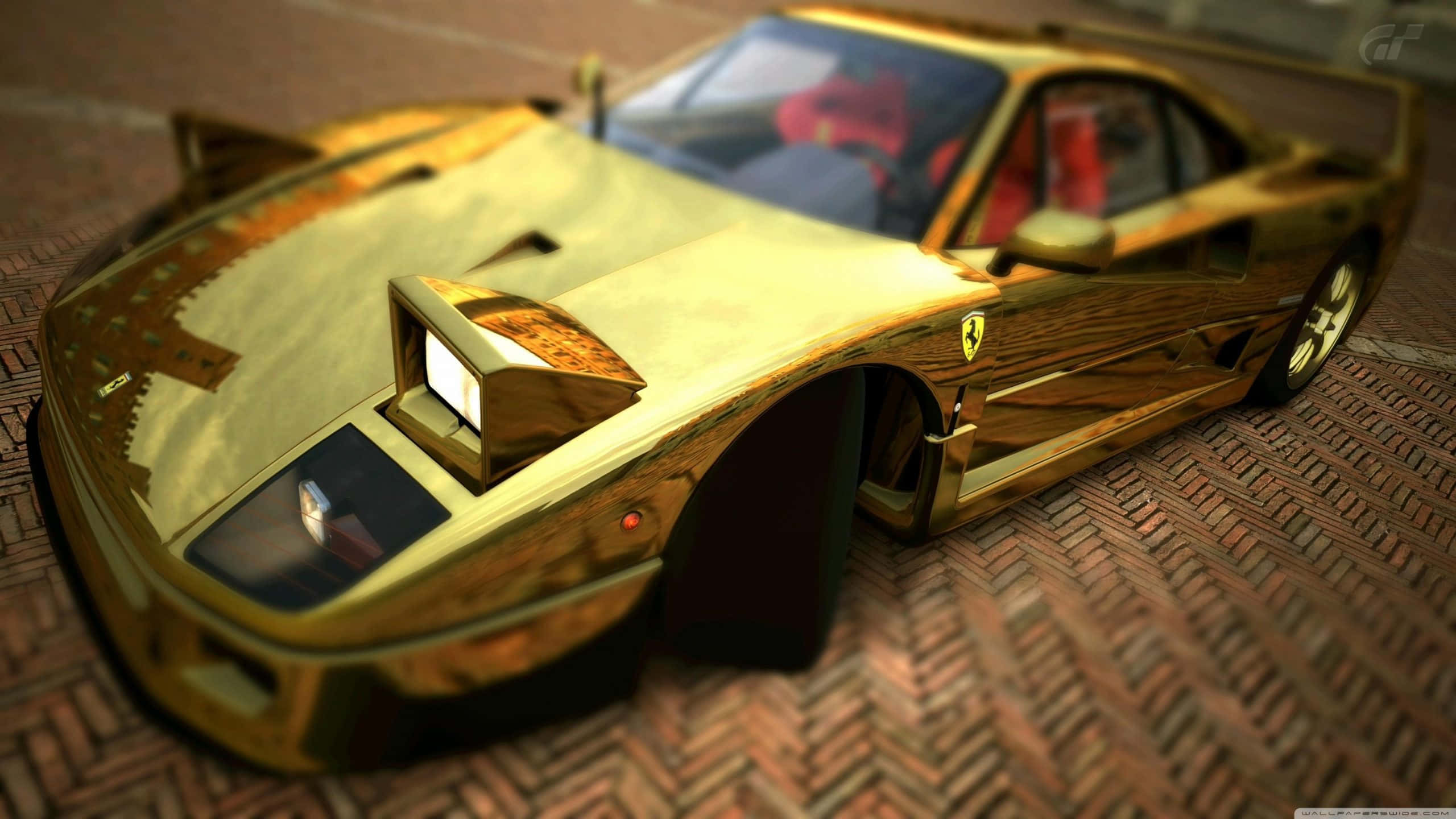 金色玩具車 壁紙