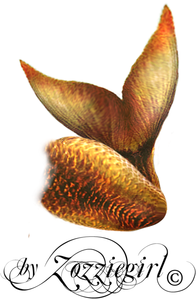 金色美人魚尾巴插圖 壁紙