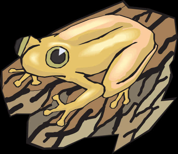 金色青蛙插畫 壁紙
