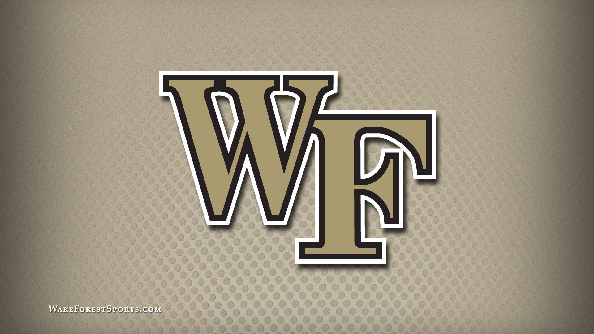 Wake Forest 大學運動標誌在紋理米色背景上。