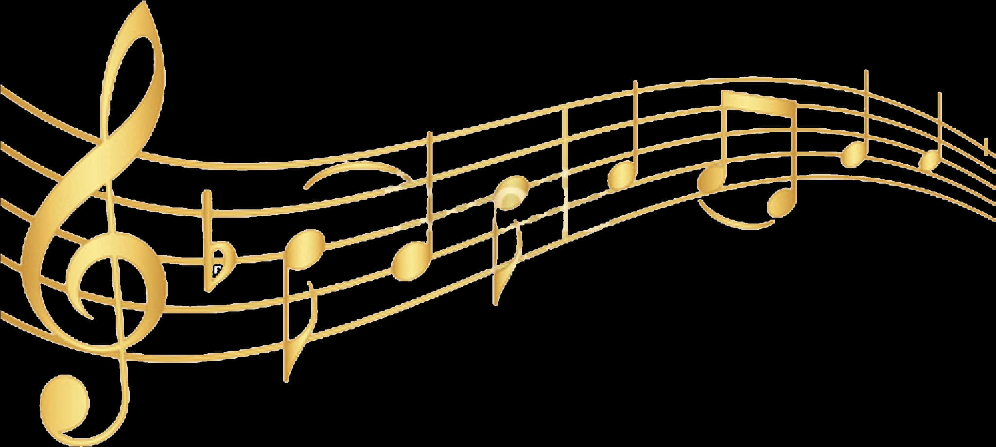 金色音樂音符 壁紙