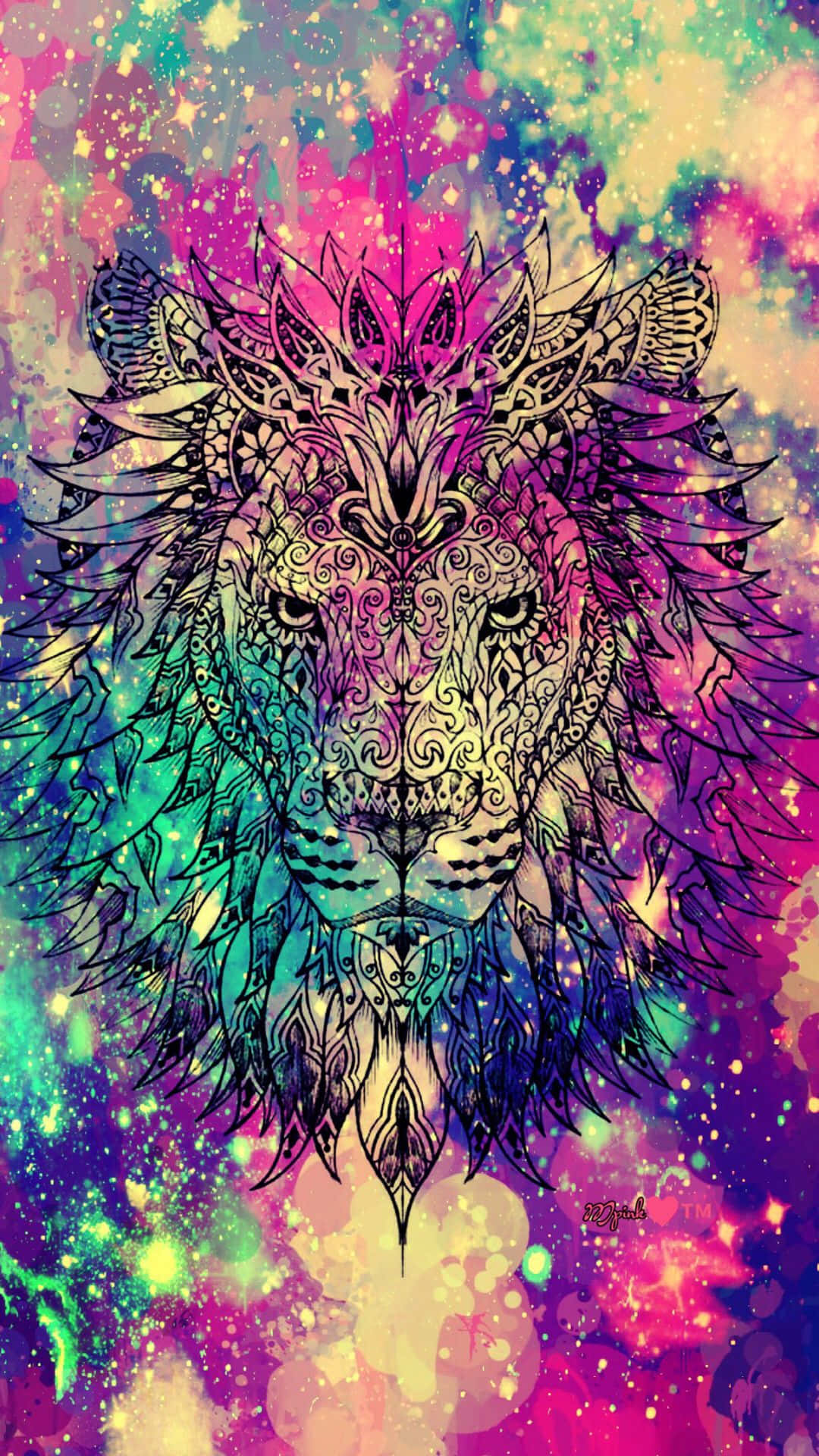 銀河獅子背景 壁紙