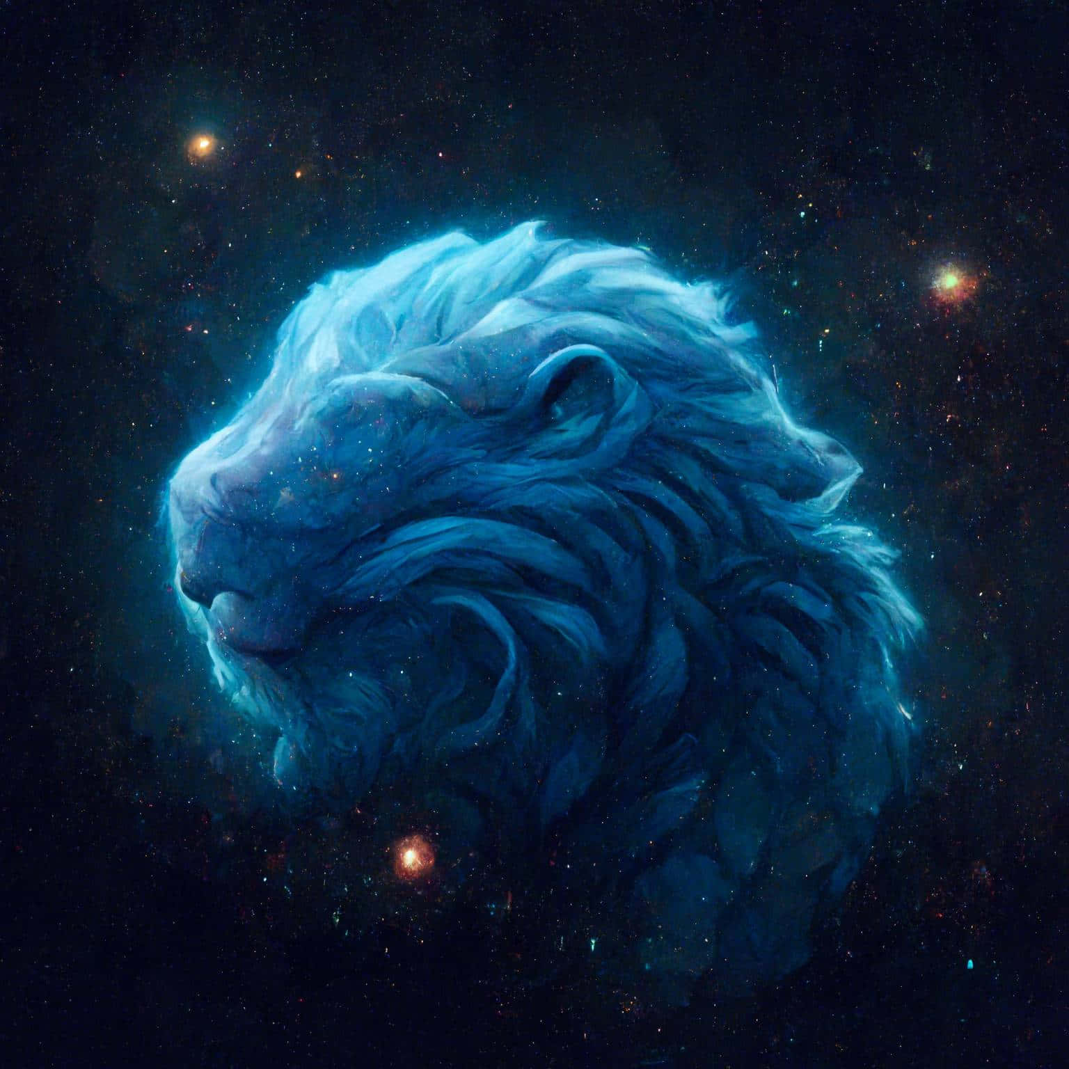 銀河獅子背景