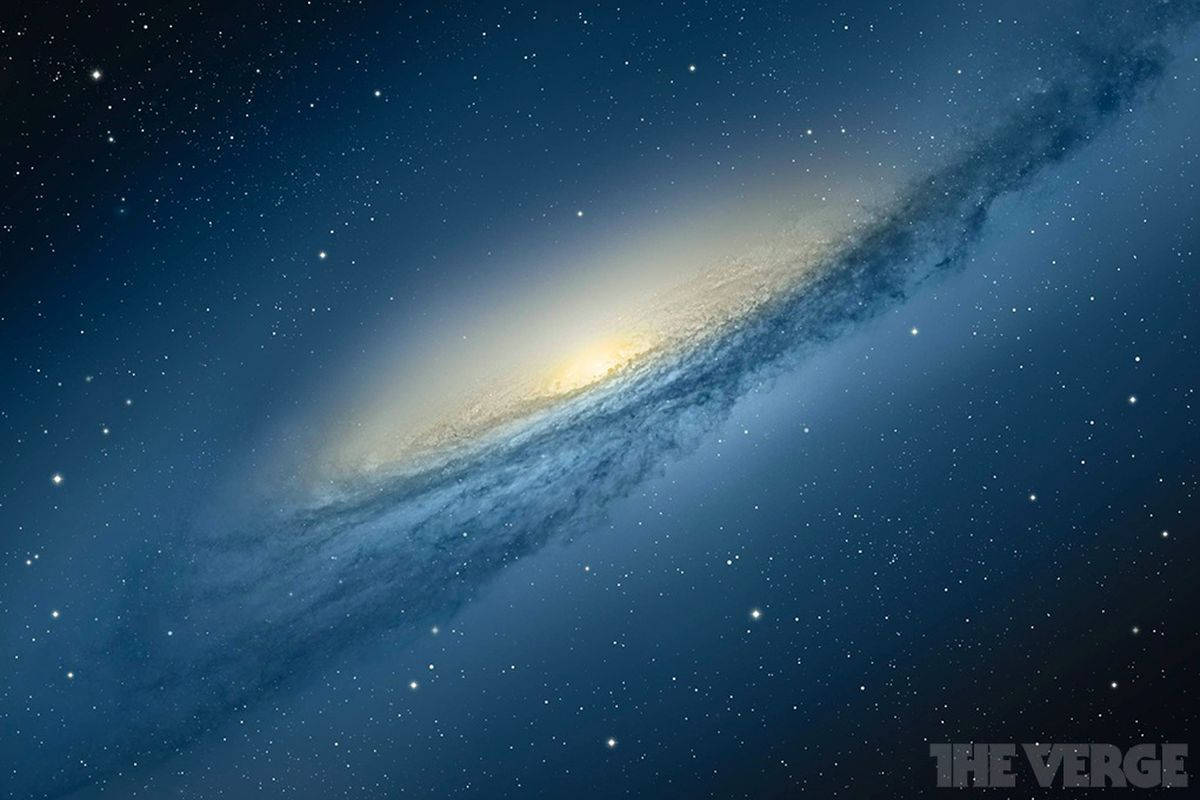 一個螺旋星系，具有明亮的核心和充滿恆星及宇宙塵埃的旋轉臂。
