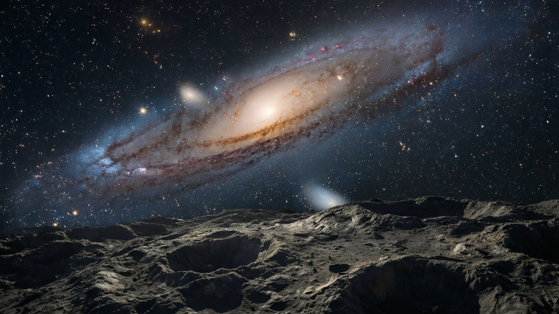 銀河與小行星 壁紙