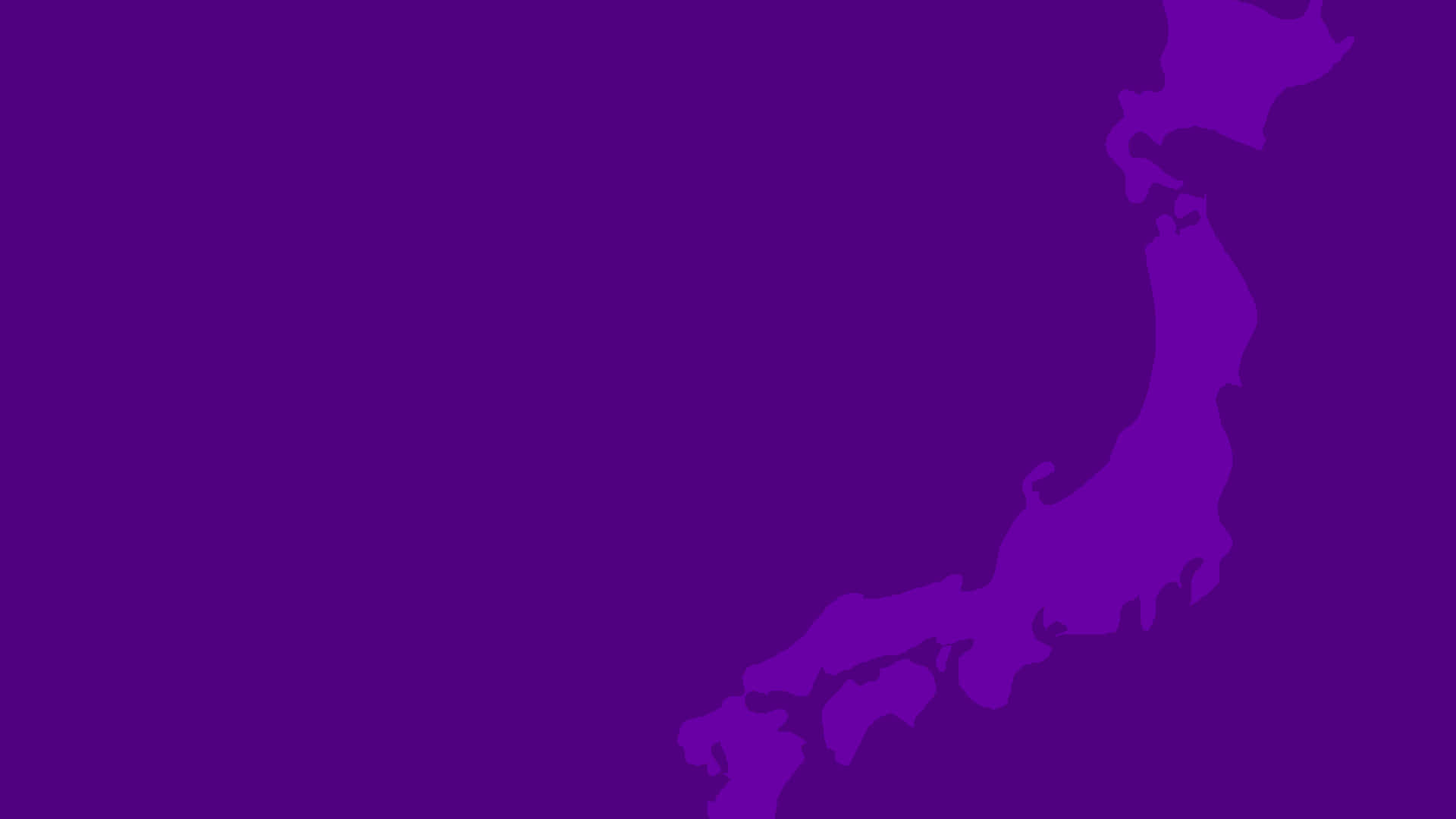 純紫色背景上日本地圖的紫色剪影。