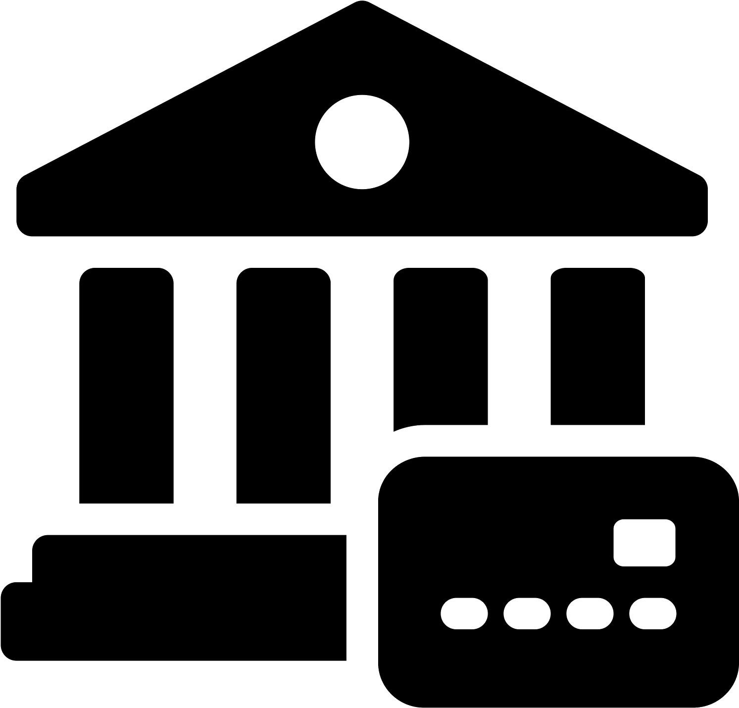 銀行與金融圖標 壁紙 — 純黑色背景，沒有可見的元素或紋理。