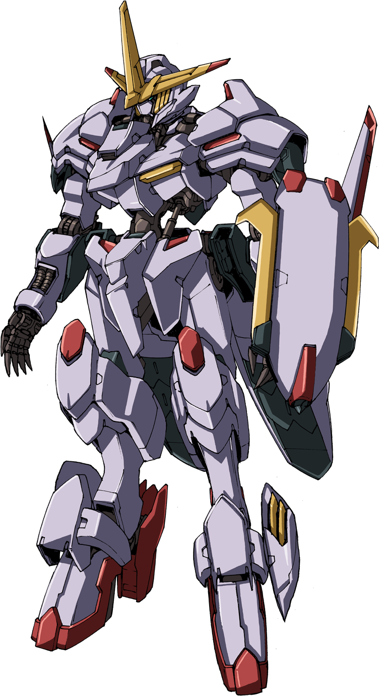 鋼彈機甲機器藝術 壁紙 — 一架白色、紅色和金色的機動戰士，配備有棱角的裝甲和盾牌，在黑色背景前蓄勢待發。