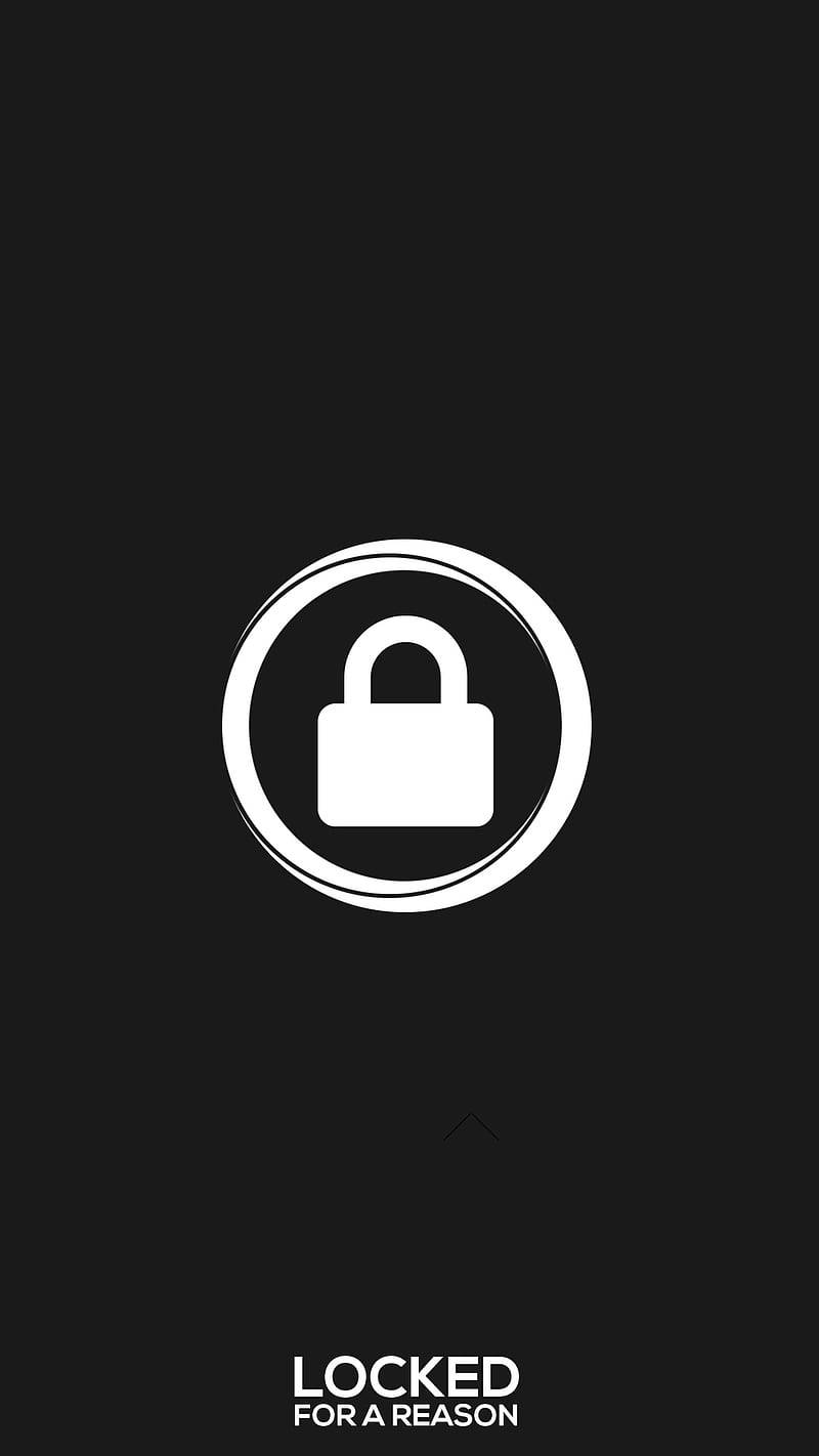 白色掛鎖圖示，帶有 locked for a reason 文字，位於黑色背景上。