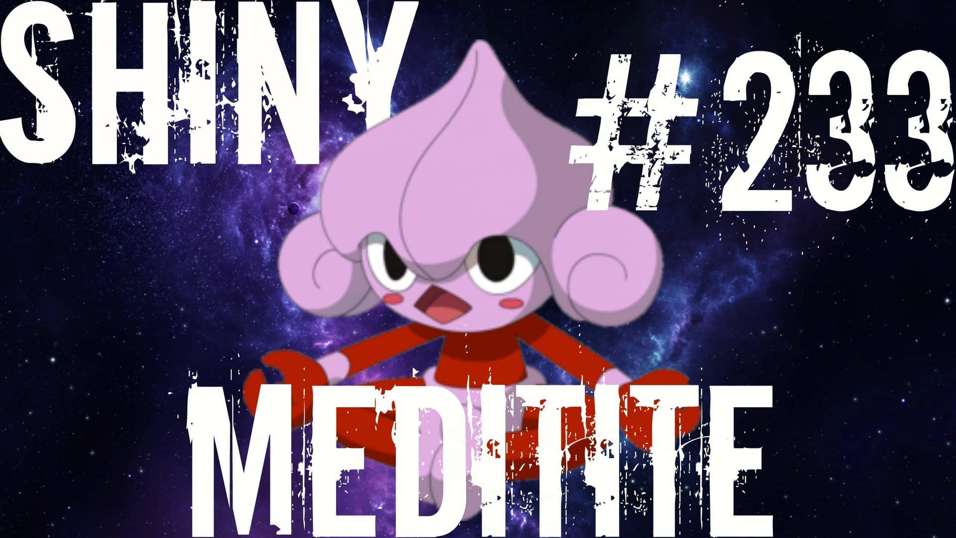 太空中的閃亮 Meditite 配以粗體文字