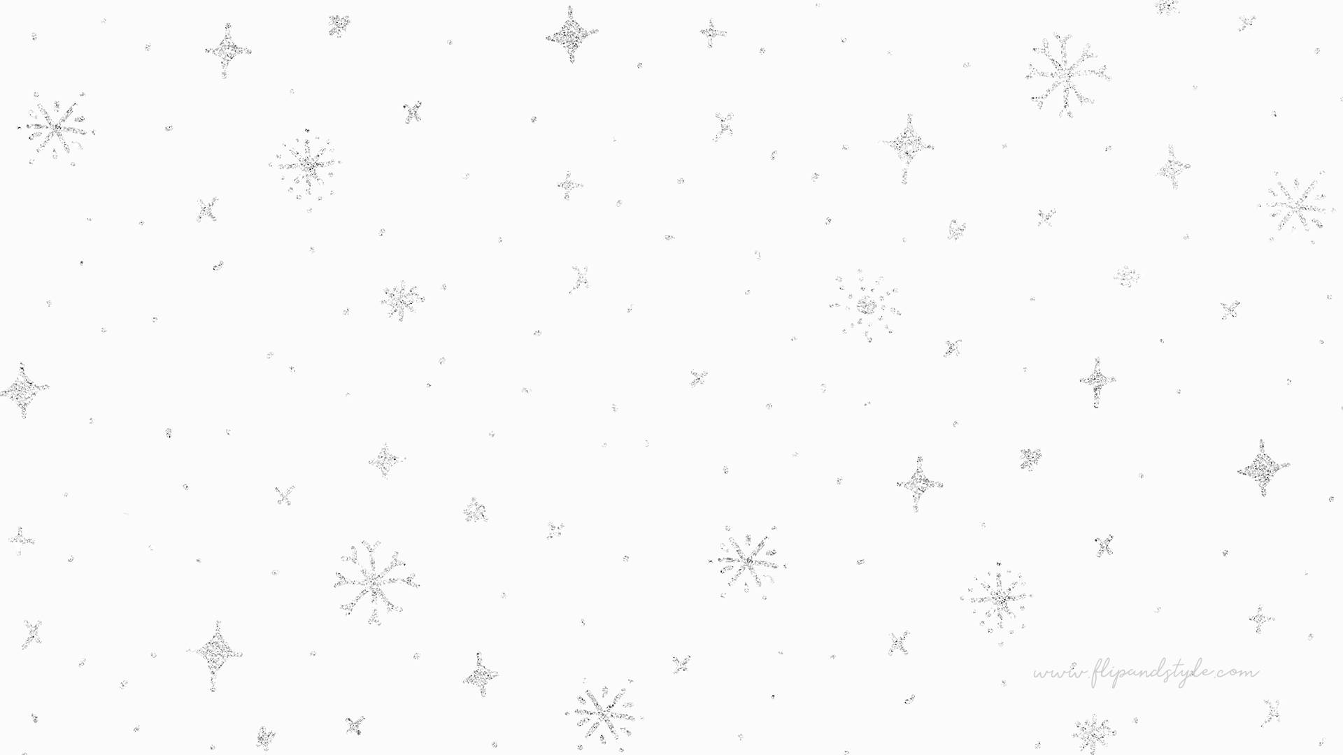 閃亮雪花在白色背景上 壁紙
