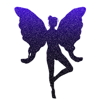 閃耀紫色精靈剪影