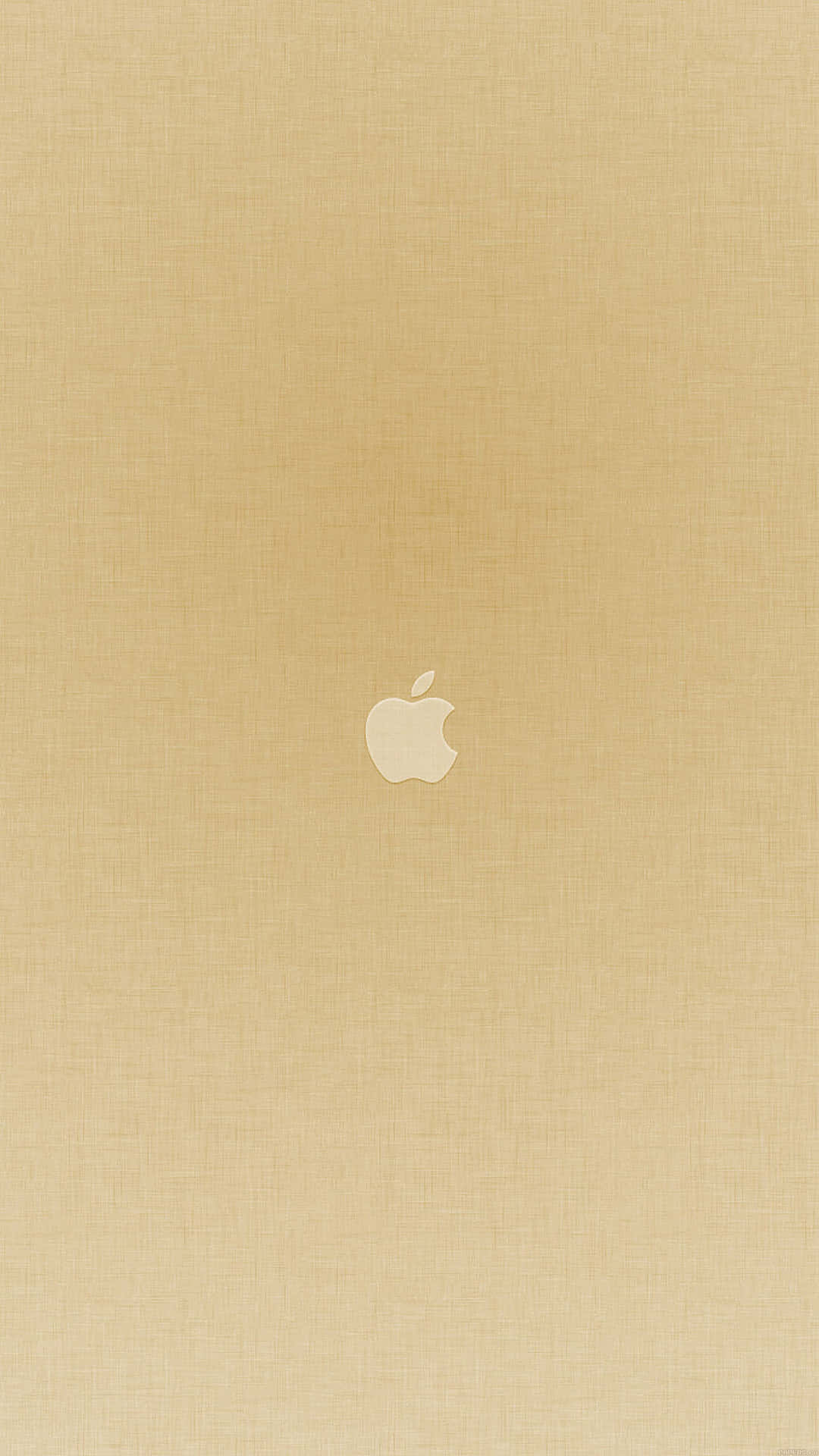 米色紋理牆紙，中央有Apple標誌。