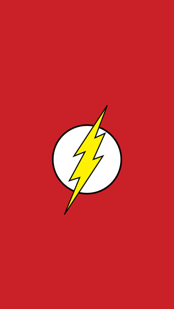 The Flash 標誌，黃色閃電在紅色背景上。