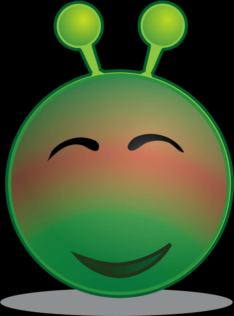 開心外星人表情符號插畫 壁紙