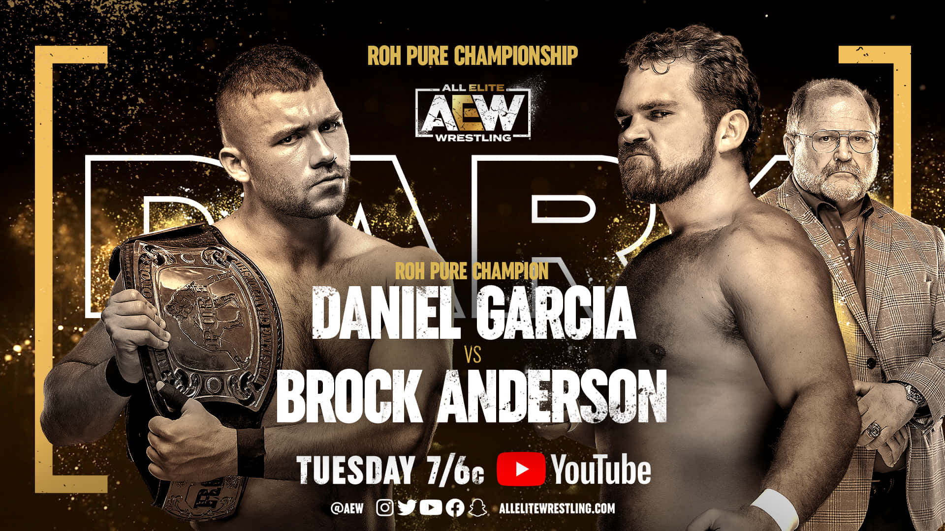 摔角手 Daniel Garcia 和 Brock Anderson 爭奪 ROH Pure Championship 冠軍頭銜。
