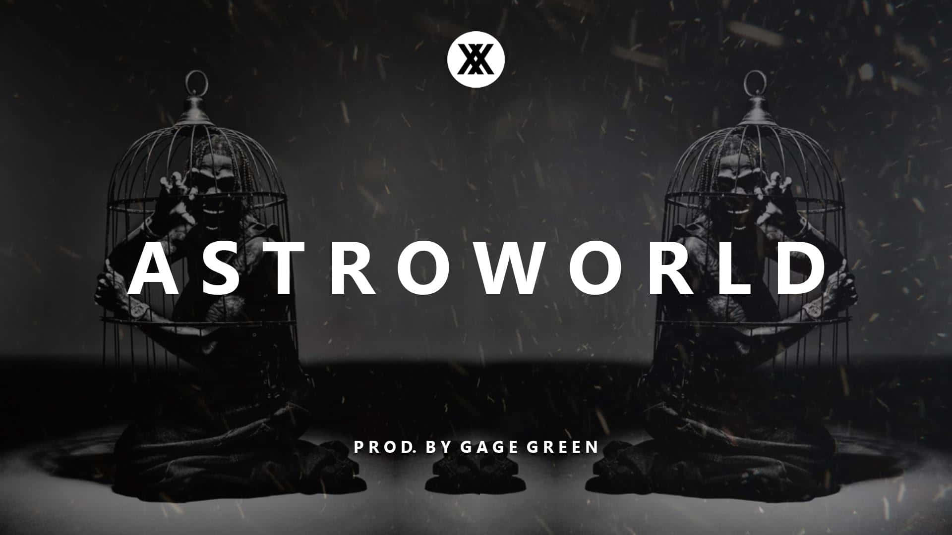 兩個人物在鳥籠中，帶有「ASTROWORLD」文字，場景陰暗粗糙。