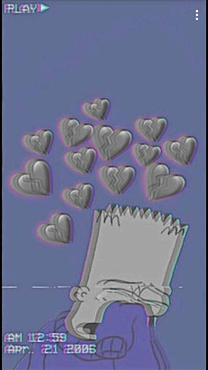心碎iPhone — 巴特·辛普森 傷心 GIF 壁紙