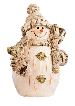 陶瓷雪人揮手擺設