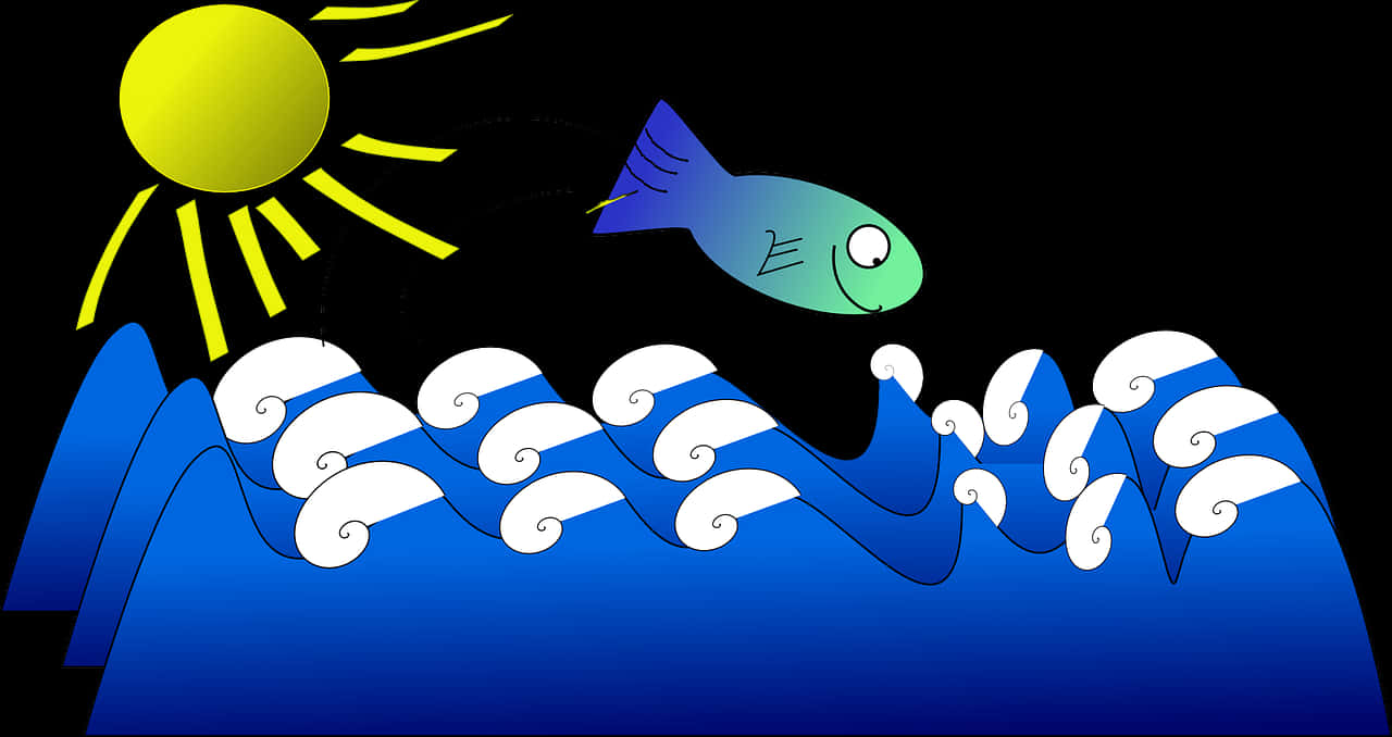 陽光明媚的海洋與魚群