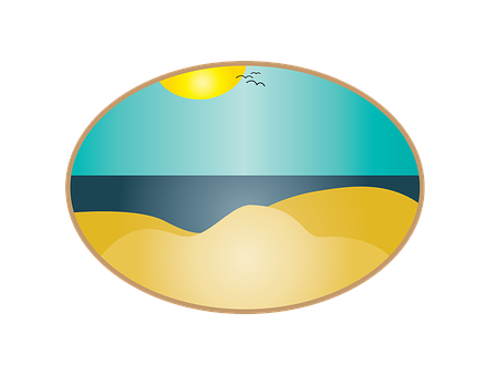 陽光海灘向量插圖