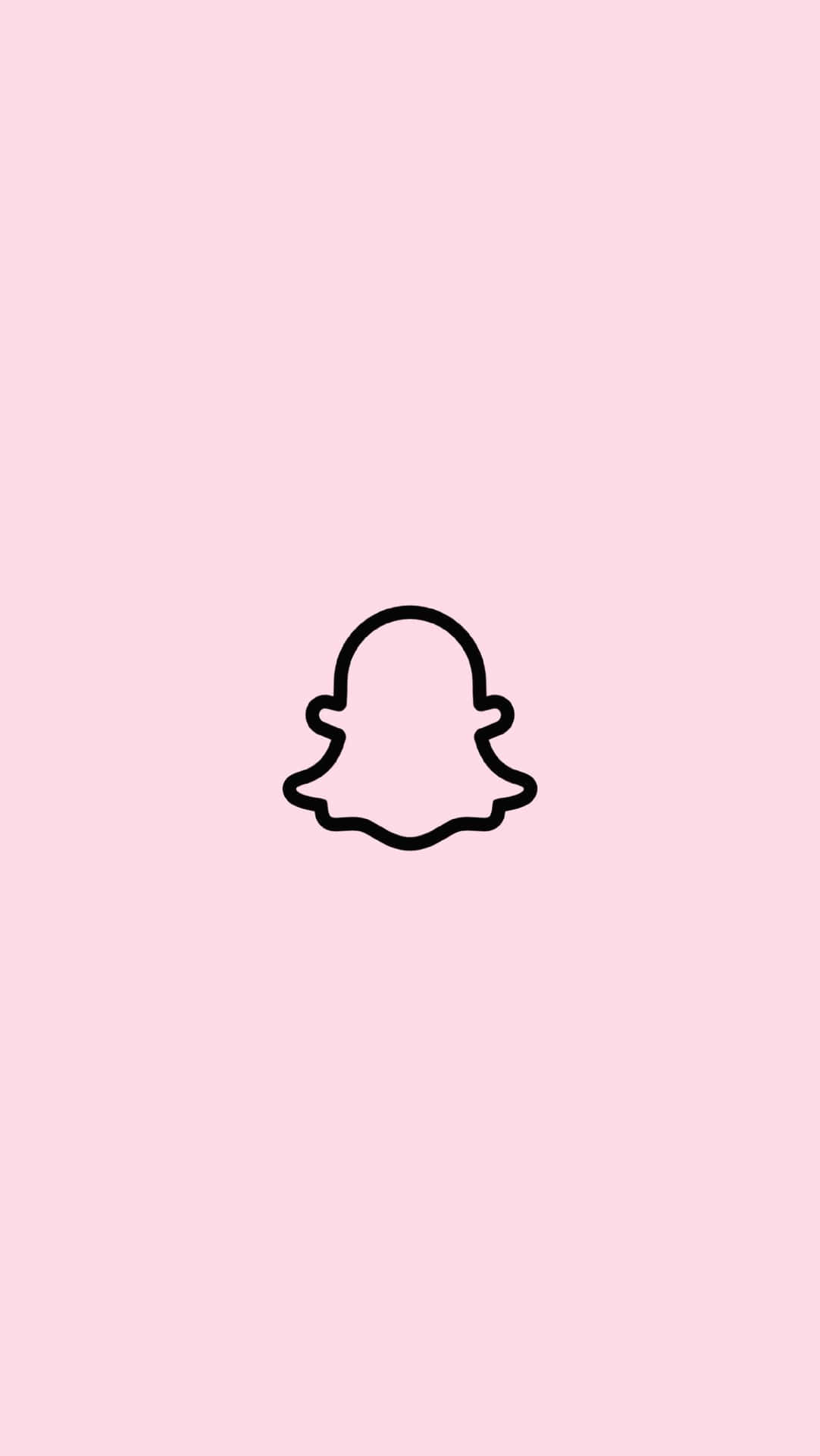 粉紅色背景上的 Snapchat 鬼魂標誌