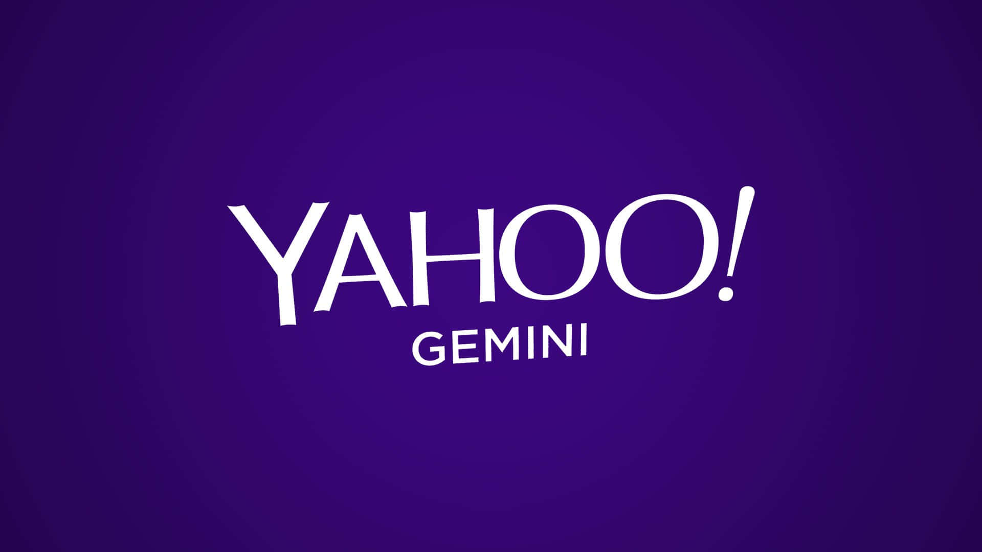 紫色漸變背景上的白色 Yahoo Gemini 標誌