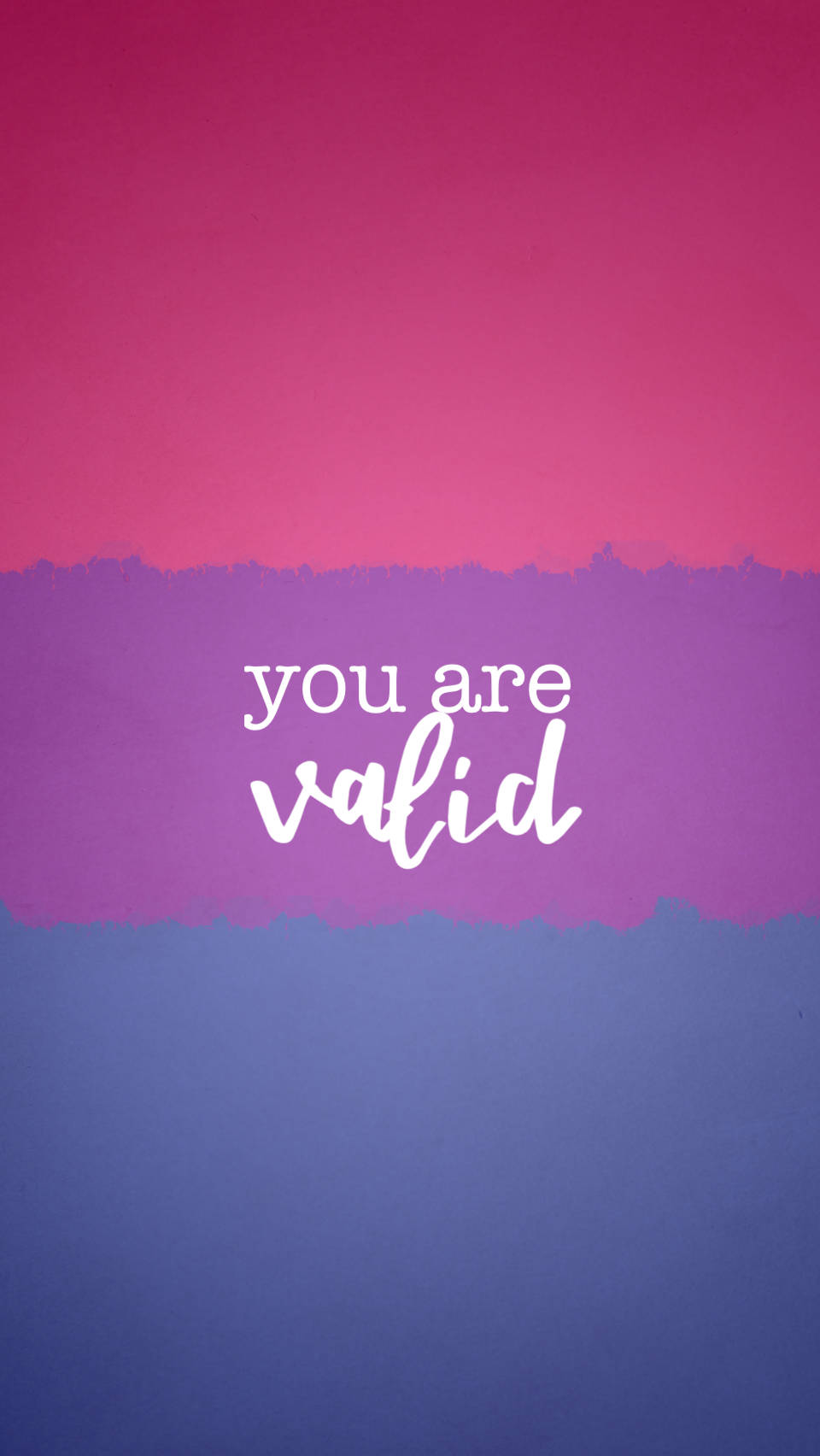 漸變背景，文字 you are valid