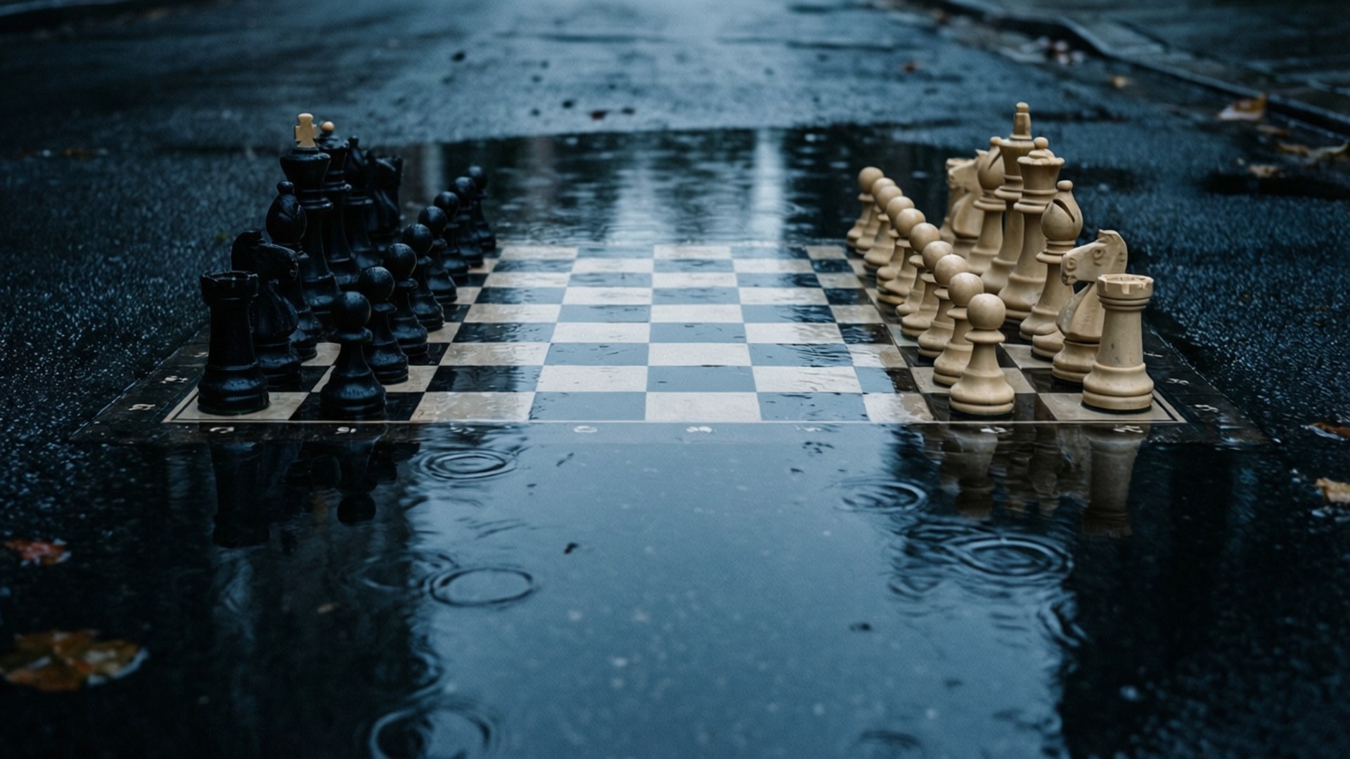 雨中倒影 壁紙