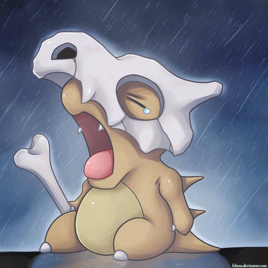 悲傷卡通恐龍在雨中拿著骨頭