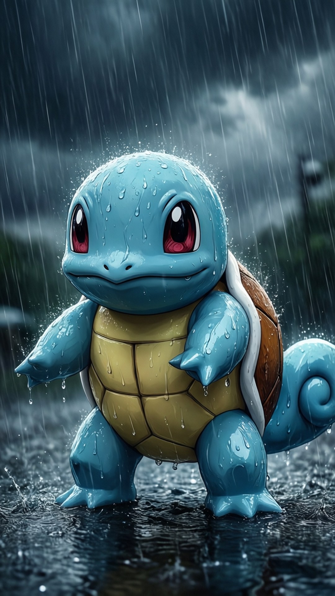 雨中車厘龜 壁紙