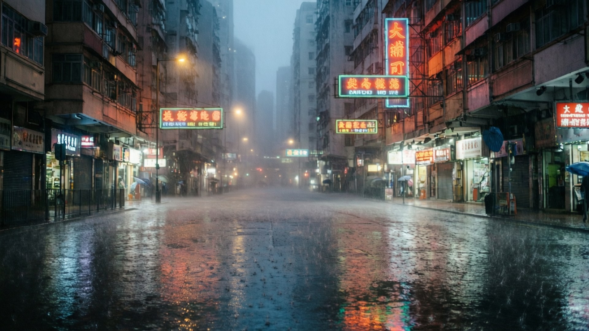 雨夜霓虹尖沙咀 壁紙