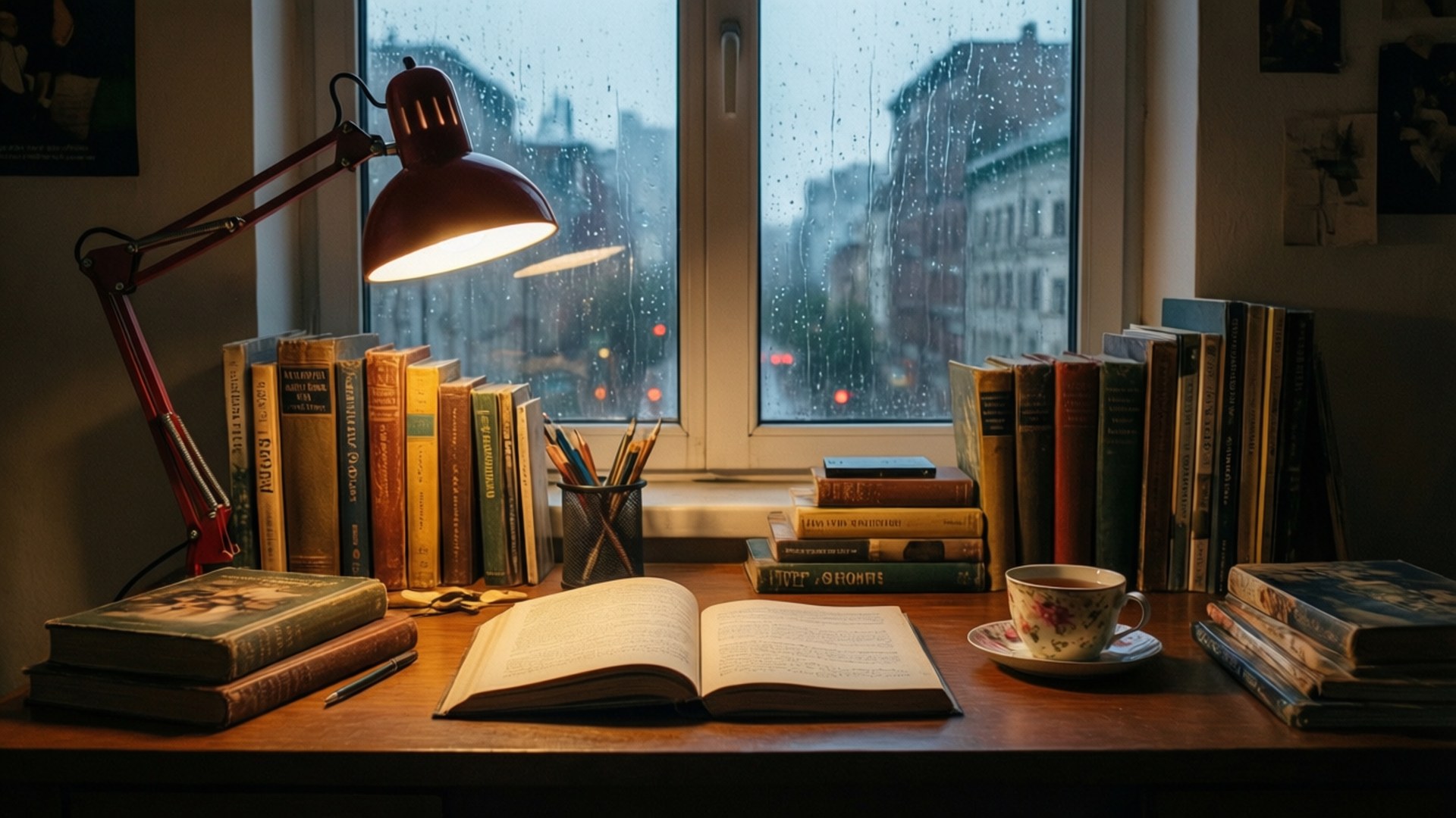 雨天Lo-fi讀書氛圍 壁紙