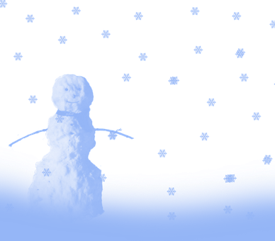 雪人夜間雪花