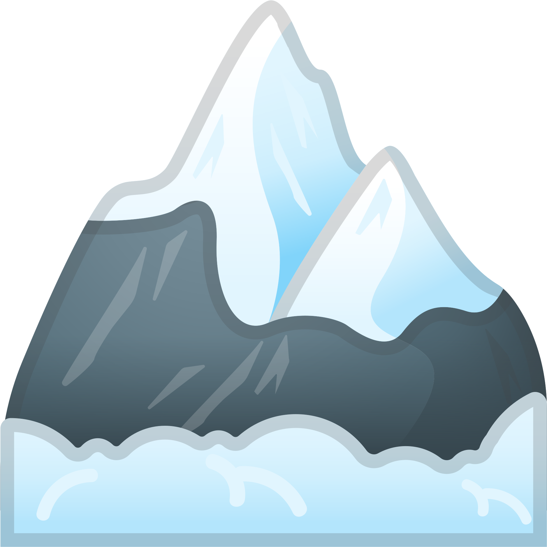 雪峰向量插圖 壁紙