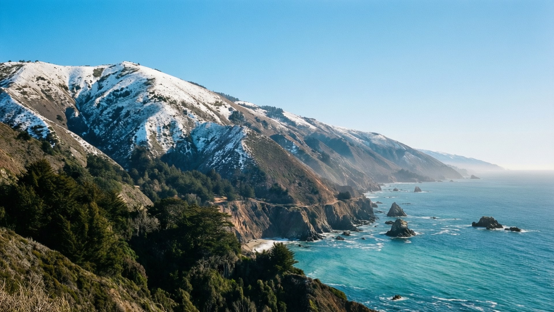 雪峰景觀 壁紙